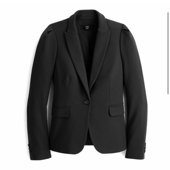 J. Crew Jackets & Coats J Crew 365 Puff Sleeves Blazer In Black